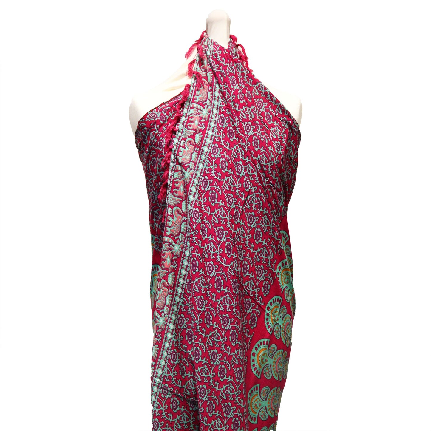 Pareos de Mandela en verde azulado y morado