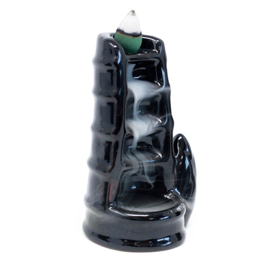 | Quemador de incienso de flujo inverso - Fuente de bambú dividida