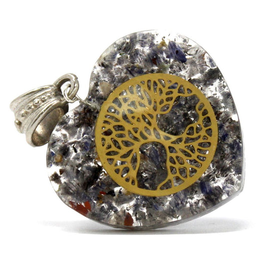 Colgante de Orgonita “Corazón Árbol de la Vida”