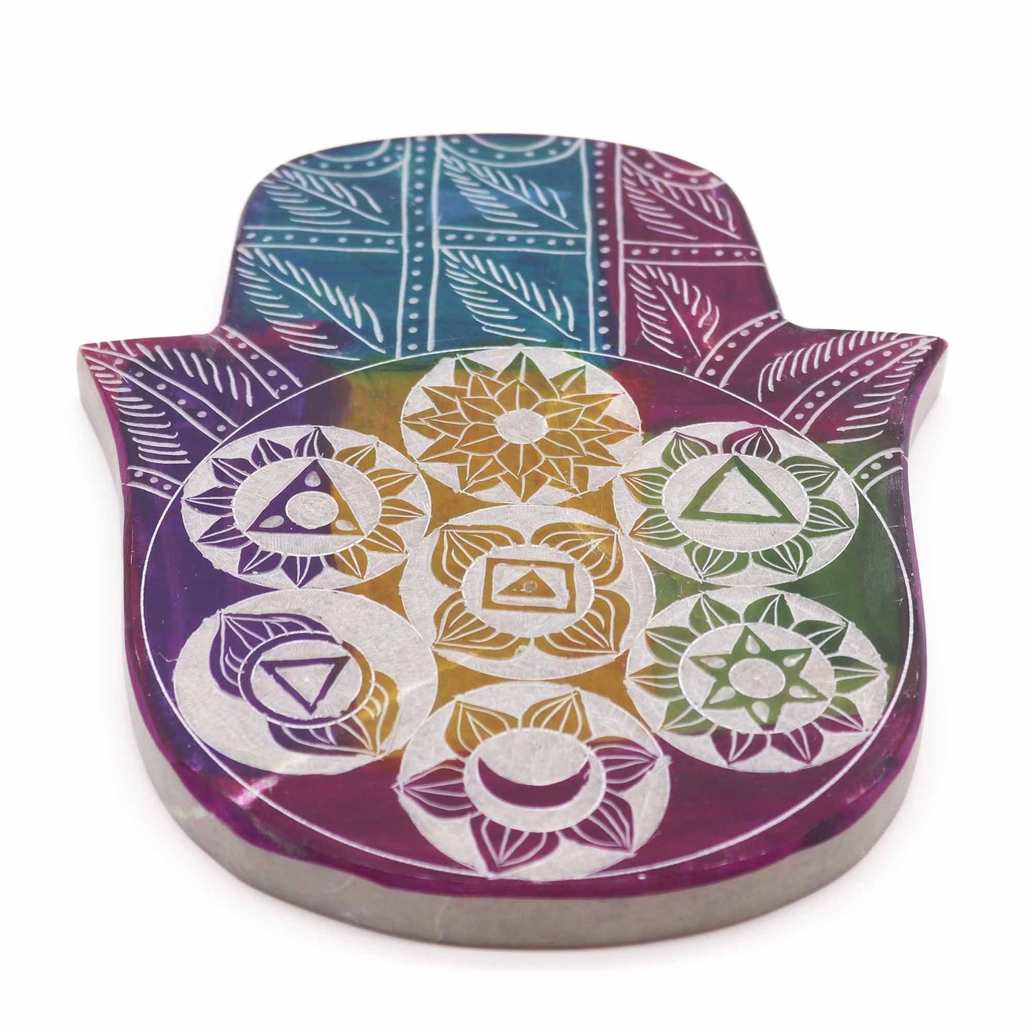 | Porta-incienso Hamsa Grande 18x15x1.2cm - 7 Chakra
