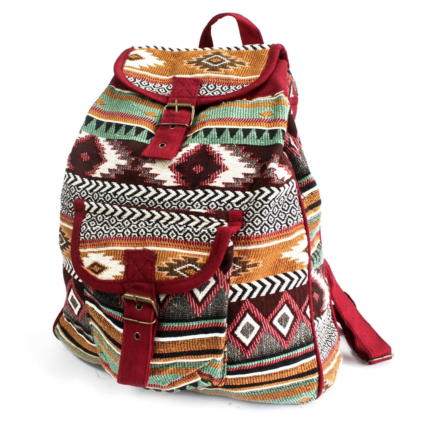 |  Mochila Chocolate - Tejido Jacquard
